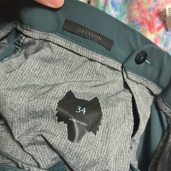 EUC Greyson Dark Teal Athletic Performance Golf Shorts - Picture 4 of 4